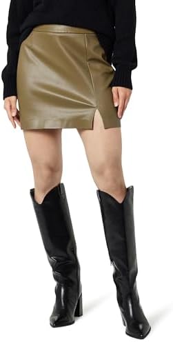 KIKI RIKI Stonewash Panel Midi Skirt with Elastic Waist for Womens